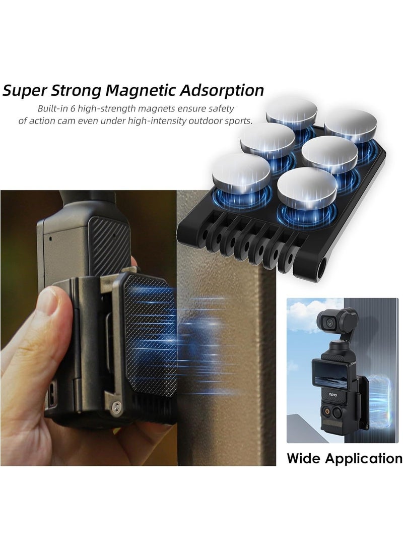 OSHIMA Magnetic Mount Stand Compatible for Dji Osmo Pocket 3, Mount Angles Djustable Desktop Base Stand Holder Bracket, Holder on Desktop, Vertical Surface, 180° Adjustable, Quick Fixation - Image 4